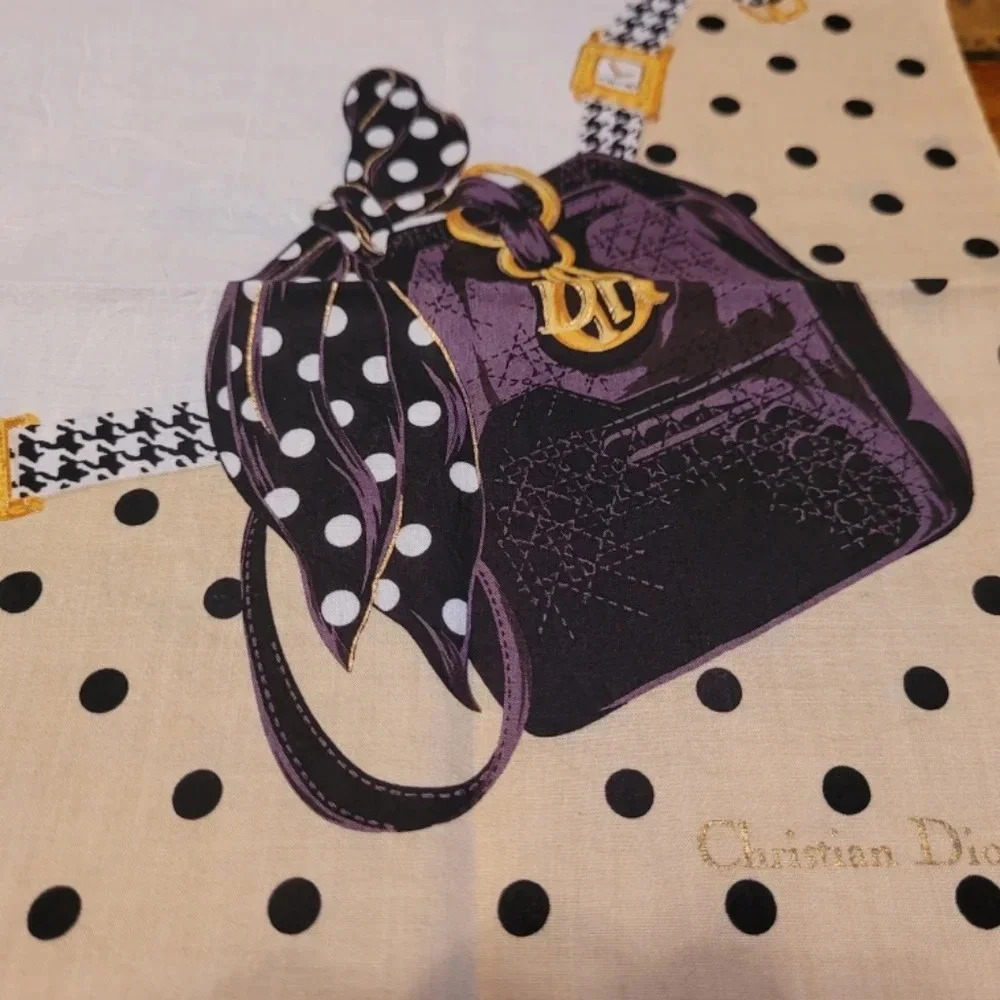 Chirtian Dior Polka Dot Handkerchief with Purse Design - Picture 4 of 5